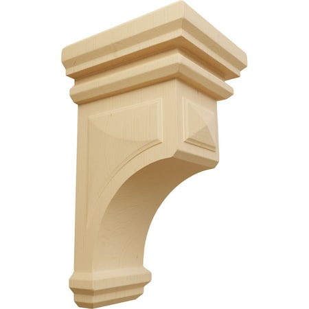 Ekena Millwork 5"W x 5 3/4"D x 10"H Medium Woodruff Wood Corbel, Alder CORW05X05X10WFAL